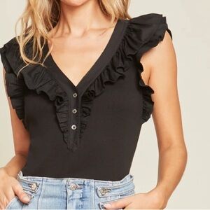 Veronica Beard Adrianna Top in Black size XS